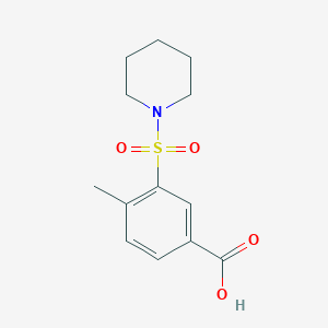 molecular formula C13H17NO4S B1586212 4-Methyl-3-(piperidine-1-sulfonyl)benzoic acid CAS No. 300383-07-7
