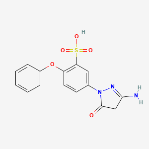 molecular formula C15H13N3O5S B1586214 5-(3-Amino-5-oxo-2-pyrazolin-1-yl)-2-phenoxybenzenesulfonic acid CAS No. 30479-81-3
