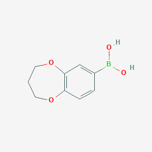 molecular formula C9H11BO4 B1586248 3,4-Dihydro-2H-1,5-benzodioxepin-7-ylboronic acid CAS No. 279261-89-1