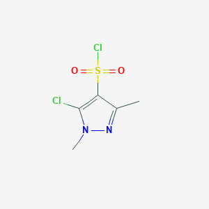 molecular formula C5H6Cl2N2O2S B1586251 5-氯-1,3-二甲基-1H-吡唑-4-磺酰氯 CAS No. 88398-93-0