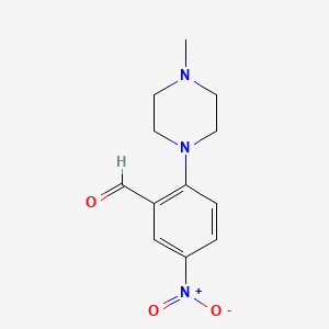 molecular formula C12H15N3O3 B1586259 2-(4-Methylpiperazin-1-yl)-5-nitrobenzaldehyde CAS No. 30742-63-3