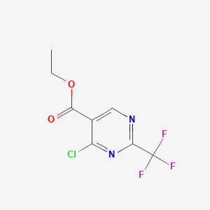 molecular formula C8H6ClF3N2O2 B1586305 Ethyl 4-chloro-2-(trifluoromethyl)pyrimidine-5-carboxylate CAS No. 720-01-4