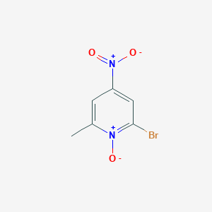 molecular formula C6H5BrN2O3 B1586308 2-Bromo-6-methyl-4-nitro-1-oxidopyridin-1-ium CAS No. 60323-99-1