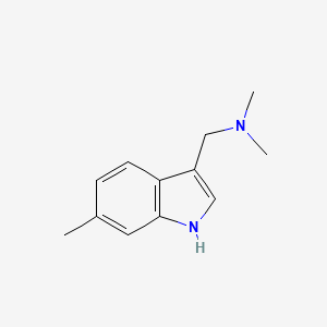 molecular formula C12H16N2 B1586369 N,N-二甲基-1-(6-甲基-1H-吲哚-3-基)甲胺 CAS No. 35998-04-0