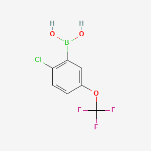 molecular formula C7H5BClF3O3 B1586374 2-Chloro-5-(trifluoromethoxy)phenylboronic acid CAS No. 1022922-16-2