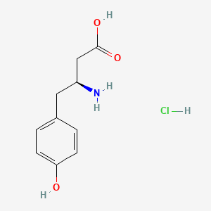 molecular formula C10H14ClNO3 B1586386 (S)-3-Amino-4-(4-hydroxyphenyl)butanoic acid hydrochloride CAS No. 336182-13-9