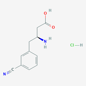 molecular formula C11H13ClN2O2 B1586387 (S)-3-氨基-4-(3-氰基苯基)丁酸盐酸盐 CAS No. 270065-85-5