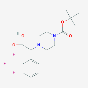 molecular formula C18H23F3N2O4 B1586388 2-(4-Boc-哌嗪基)-2-[2-(三氟甲基)苯基]乙酸 CAS No. 885274-23-7