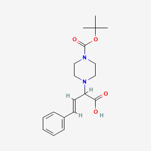 molecular formula C19H26N2O4 B1586389 (3E)-2-(4-[(叔丁基)氧羰基]哌嗪基)-4-苯基丁-3-烯酸 CAS No. 853681-16-0