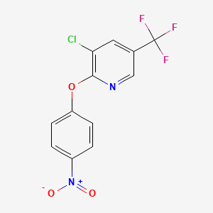 molecular formula C12H6ClF3N2O3 B1586414 2-(4-Nitrophenoxy)-3-chloro-5-trifluoromethyl pyridine CAS No. 91618-22-3