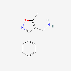 molecular formula C11H12N2O B1586415 (5-Methyl-3-phenyl-4-isoxazolyl)methylamine CAS No. 306935-01-3