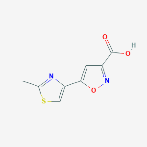 molecular formula C8H6N2O3S B1586420 5-(2-Methyl-1,3-thiazol-4-yl)-3-isoxazolecarboxylic acid CAS No. 368870-05-7
