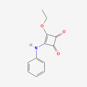 molecular formula C12H11NO3 B1586427 3-Anilino-4-ethoxycyclobut-3-ene-1,2-dione CAS No. 42132-09-2