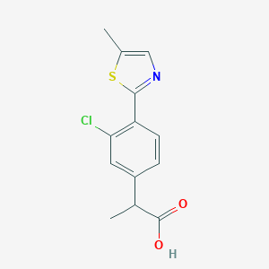 2-[4-(5-Methylthiazol-2-yl)-3-chlorophenyl]propanoic acid