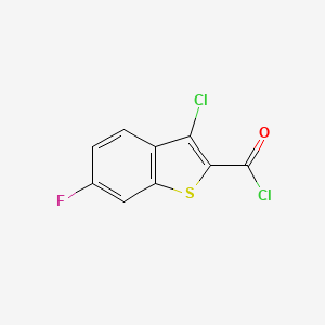 molecular formula C9H3Cl2FOS B1586433 3-Chloro-6-fluorobenzo[b]thiophene-2-carbonyl chloride CAS No. 34576-83-5