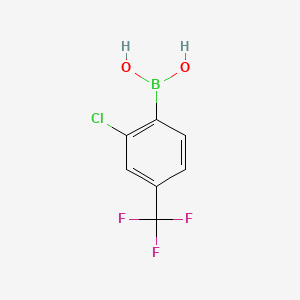 molecular formula C7H5BClF3O2 B1586473 2-Chloro-4-(trifluoromethyl)phenylboronic acid CAS No. 254993-59-4