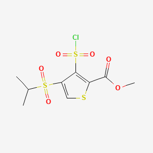 molecular formula C9H11ClO6S3 B1586476 Methyl 3-(Chlorosulfonyl)-4-(isopropylsulfonyl)-2-thiophenecarboxylate CAS No. 423768-47-2