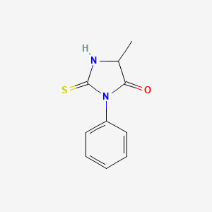 molecular formula C10H10N2OS B1586488 5-Methyl-3-phenyl-2-thioxoimidazolidin-4-one CAS No. 4333-19-1