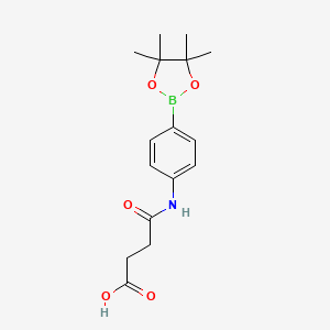 molecular formula C16H22BNO5 B1586528 4-Oxo-4-[4-(4,4,5,5-tetramethyl-1,3,2-dioxaborolan-2-yl)anilino]butanoic acid CAS No. 480424-98-4