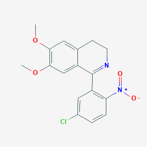 B1586531 1-(5-Chloro-2-nitrophenyl)-6,7-dimethoxy-3,4-dihydroisoquinoline CAS No. 62206-13-7