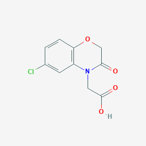 molecular formula C10H8ClNO4 B1586533 (6-Chloro-3-oxo-2,3-dihydro-benzo[1,4]oxazin-4-yl)-acetic acid CAS No. 26494-58-6