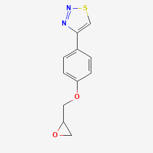 molecular formula C11H10N2O2S B1586538 4-[4-(Oxiran-2-ylmethoxy)phenyl]-1,2,3-thiadiazole CAS No. 59834-07-0