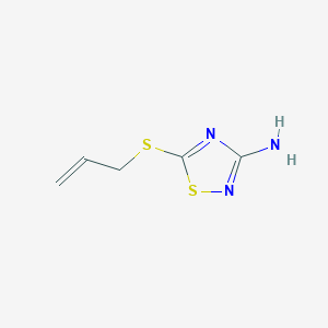 molecular formula C5H7N3S2 B1586542 3-Amino-5-allylthio-1,2,4-thiadiazole CAS No. 60093-12-1