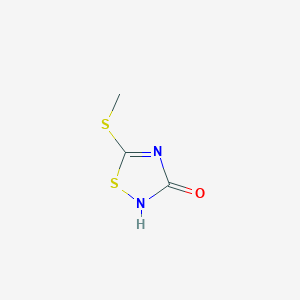molecular formula C3H4N2OS2 B1586560 3-Hydroxy-5-methylmercapto-1,2,4-thiadiazole CAS No. 56409-41-7