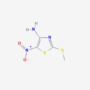 molecular formula C4H5N3O2S2 B1586579 4-氨基-2-甲硫基-5-硝基噻唑 CAS No. 127346-42-3