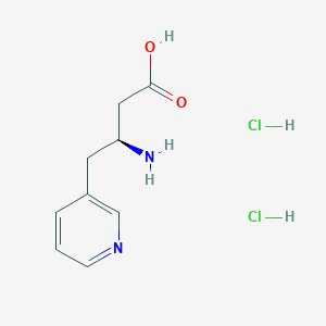 molecular formula C9H14Cl2N2O2 B1586582 (S)-3-Amino-4-(pyridin-3-yl)butanoic acid dihydrochloride CAS No. 270063-59-7