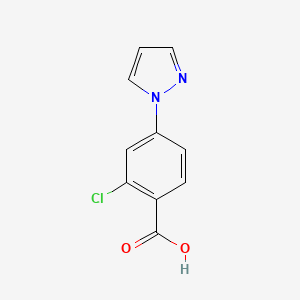 molecular formula C10H7ClN2O2 B1586590 2-Chloro-4-(1H-pyrazol-1-yl)benzoic acid CAS No. 313674-12-3