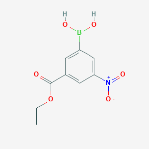molecular formula C9H10BNO6 B1586597 (3-Ethoxycarbonyl-5-nitrophenyl)boronic acid CAS No. 850568-37-5