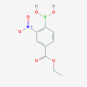 molecular formula C9H10BNO6 B1586598 4-Ethoxycarbonyl-2-nitrophenylboronic acid CAS No. 5785-70-6