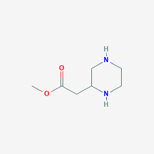 molecular formula C7H14N2O2 B1586604 Methyl 2-(piperazin-2-yl)acetate CAS No. 368441-98-9