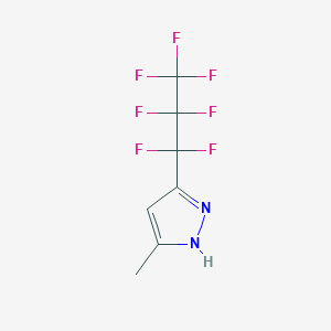 molecular formula C7H5F7N2 B1586605 3-(heptafluoropropyl)-5-methyl-1H-pyrazole CAS No. 75823-64-2