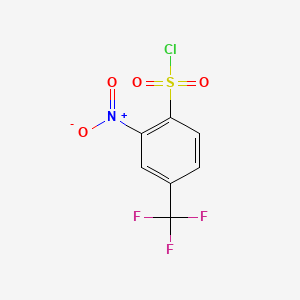 molecular formula C7H3ClF3NO4S B1586610 2-Nitro-4-(trifluoromethyl)benzenesulfonyl chloride CAS No. 837-95-6