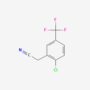 molecular formula C9H5ClF3N B1586620 2-Chloro-5-(trifluoromethyl)phenylacetonitrile CAS No. 22902-88-1