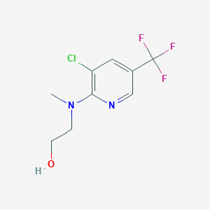 molecular formula C9H10ClF3N2O B1586631 2-((3-Chloro-5-(trifluoromethyl)pyridin-2-yl)(methyl)amino)ethanol CAS No. 263387-09-3