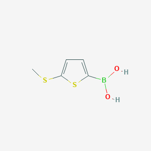 molecular formula C5H7BO2S2 B1586637 5-(Methylsulfanyl)-2-thienylboronic acid CAS No. 499769-93-6