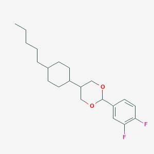 molecular formula C21H30F2O2 B158664 2-(3,4-Difluorophenyl)-5-(4-pentylcyclohexyl)-1,3-dioxane CAS No. 133059-04-8