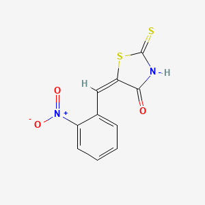 molecular formula C10H6N2O3S2 B1586663 (5E)-2-mercapto-5-(2-nitrobenzylidene)-1,3-thiazol-4(5H)-one CAS No. 6308-22-1