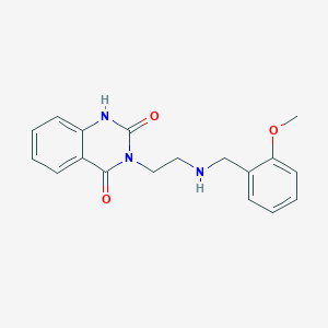 molecular formula C18H19N3O3 B158667 3-(2-((2-甲氧基苄基)氨基)乙基)喹唑啉-2,4(1H,3H)-二酮 CAS No. 1028307-48-3