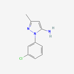 molecular formula C10H10ClN3 B1586672 1-(3-氯苯基)-3-甲基-1H-吡唑-5-胺 CAS No. 40401-41-0