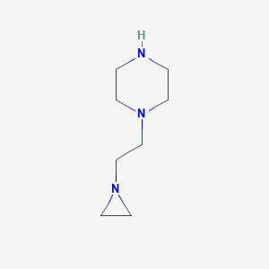 molecular formula C8H17N3 B158673 1-[2-(Aziridin-1-yl)ethyl]piperazine CAS No. 139341-07-4