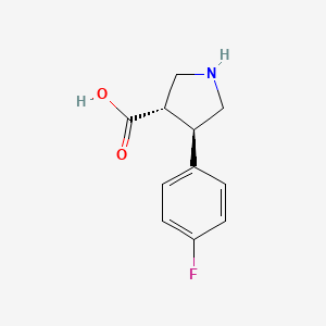 molecular formula C11H12FNO2 B1586738 (3S,4R)-4-(4-fluorophenyl)pyrrolidine-3-carboxylic acid CAS No. 1047651-77-3