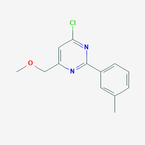 molecular formula C13H13ClN2O B1586776 4-氯-6-(甲氧甲基)-2-(3-甲苯基)嘧啶 CAS No. 438249-83-3