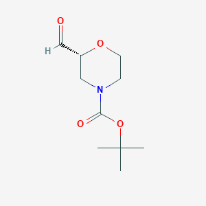 molecular formula C10H17NO4 B1586803 (R)-N-Boc-2-morpholinecarbaldehyde CAS No. 913642-85-0