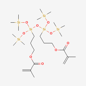 molecular formula C26H58O9Si6 B1586835 1,3-Bis(3-(methacryloxy)propyl)-1,1,3,3-tetrakis(trimethylsiloxy)disiloxane CAS No. 80722-63-0