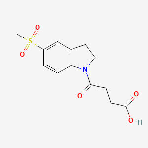 molecular formula C13H15NO5S B1586850 4-[5-(Methylsulfonyl)-2,3-dihydro-1H-indol-1-yl]-4-oxobutanoic acid CAS No. 396105-96-7