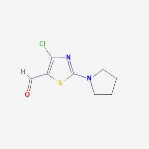 molecular formula C8H9ClN2OS B1586859 4-Chloro-2-(pyrrolidin-1-yl)thiazole-5-carbaldehyde CAS No. 175543-06-3